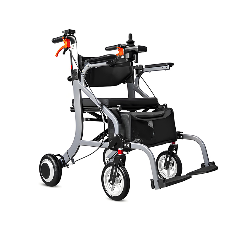 Электрическая инвалидная коляска-ходунки-роллатор 3 в 1 YSW7014 с электромагнитными тормозами (1)