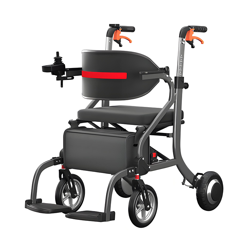 Электрическая инвалидная коляска-ходунки-роллатор 3 в 1 YSW7014 с электромагнитными тормозами (2)