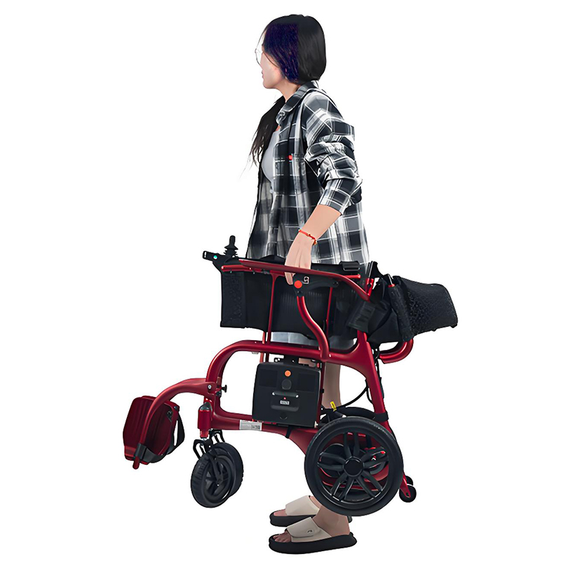 YSE144 Ультралегкое электрическое кресло-коляска из полного углеродного волокна (4)