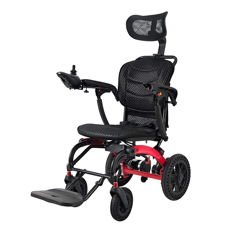 YSE147 Эргономичное электрическое кресло-коляска с подголовником и функцией складывания (2)