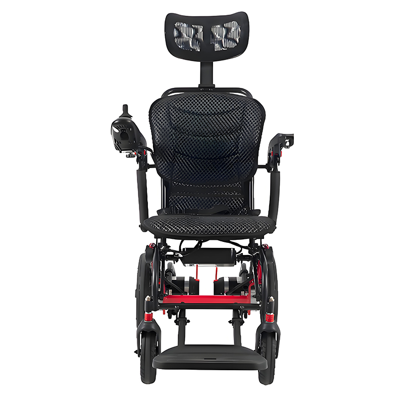 YSE147 Эргономичное электрическое кресло-коляска с подголовником и функцией складывания (3)