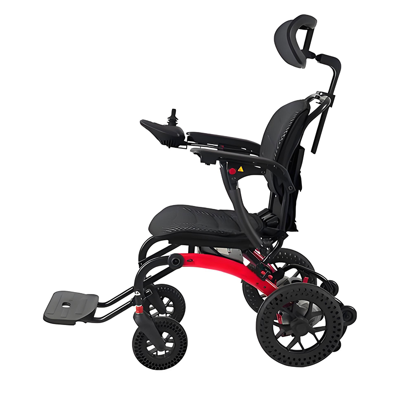 YSE147 Эргономичное электрическое кресло-коляска с подголовником и функцией складывания (4)