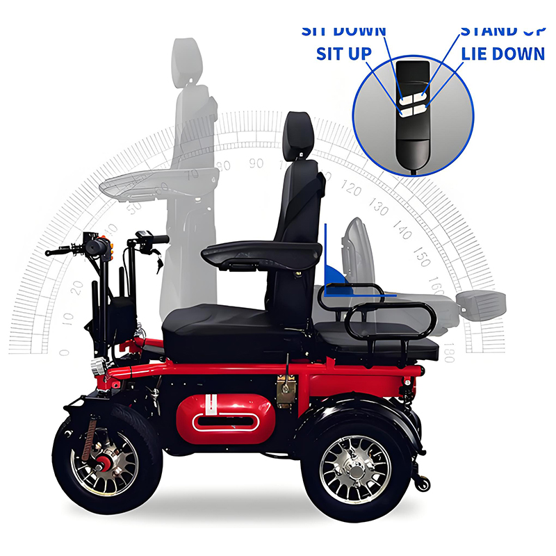 Внедорожное электрическое кресло-коляска YSE302 с функцией стояния и регулируемым положением (2)