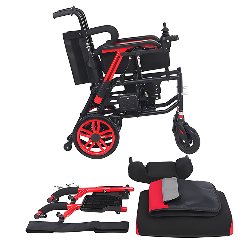 Детская складная электрическая инвалидная коляска из алюминиевого сплава YSE402 (2)