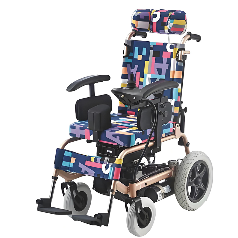 Детское складное электрическое инвалидное кресло-коляска YSE403 с моторным приводом (2)