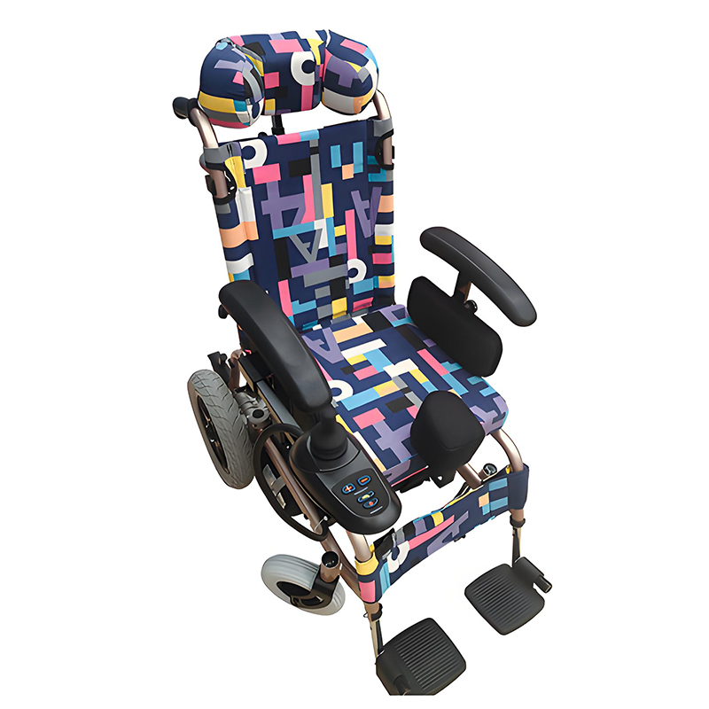 Детское складное электрическое инвалидное кресло-коляска YSE403 с моторным приводом (3)