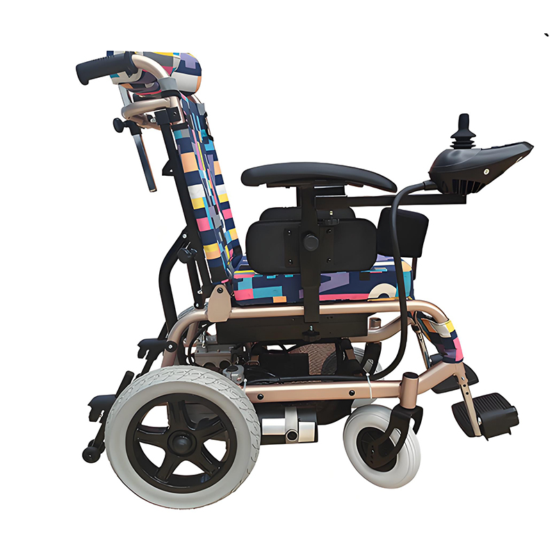 Детское складное электрическое инвалидное кресло-коляска YSE403 с моторным приводом (4)