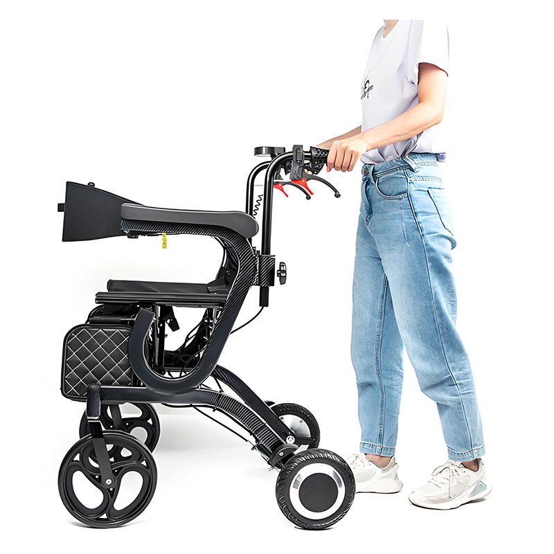 Электрическая инвалидная коляска-ходунки-роллатор 3 в 1 YSW7016 со складной рамой - (1)